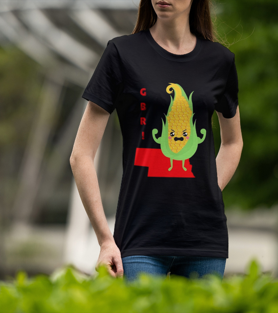 GBR Nebraska Corn Go Big Red Cornhusker Spirit T-Shirt