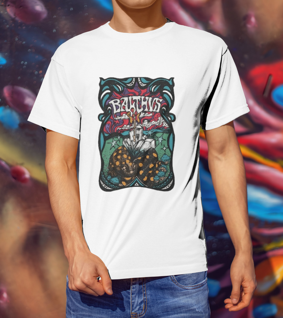 Balthvs Psychedelic Artwork With Crystals And Tortoise T-Shirt