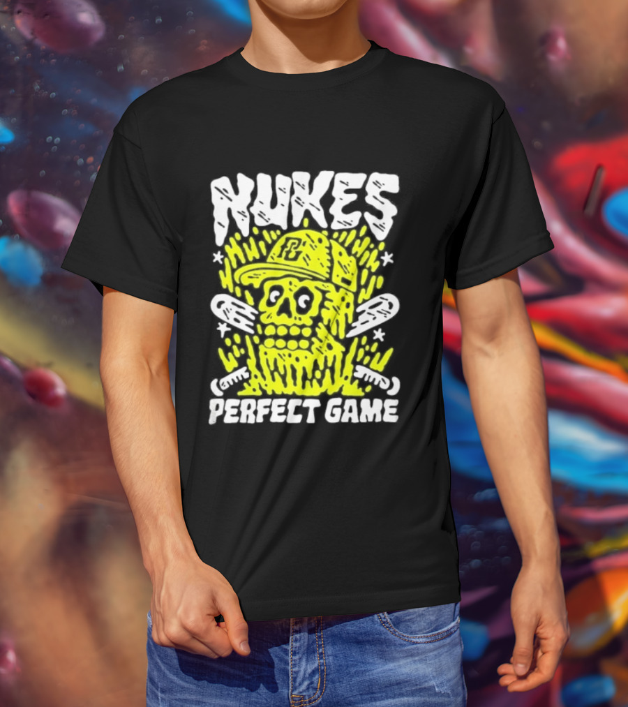 Nukes PC Skull Baseball Perfect Game T-Shirt