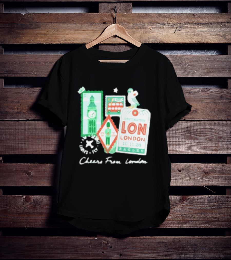 Philadelphia Eagles Destination London 101126 Cheers London T-Shirt