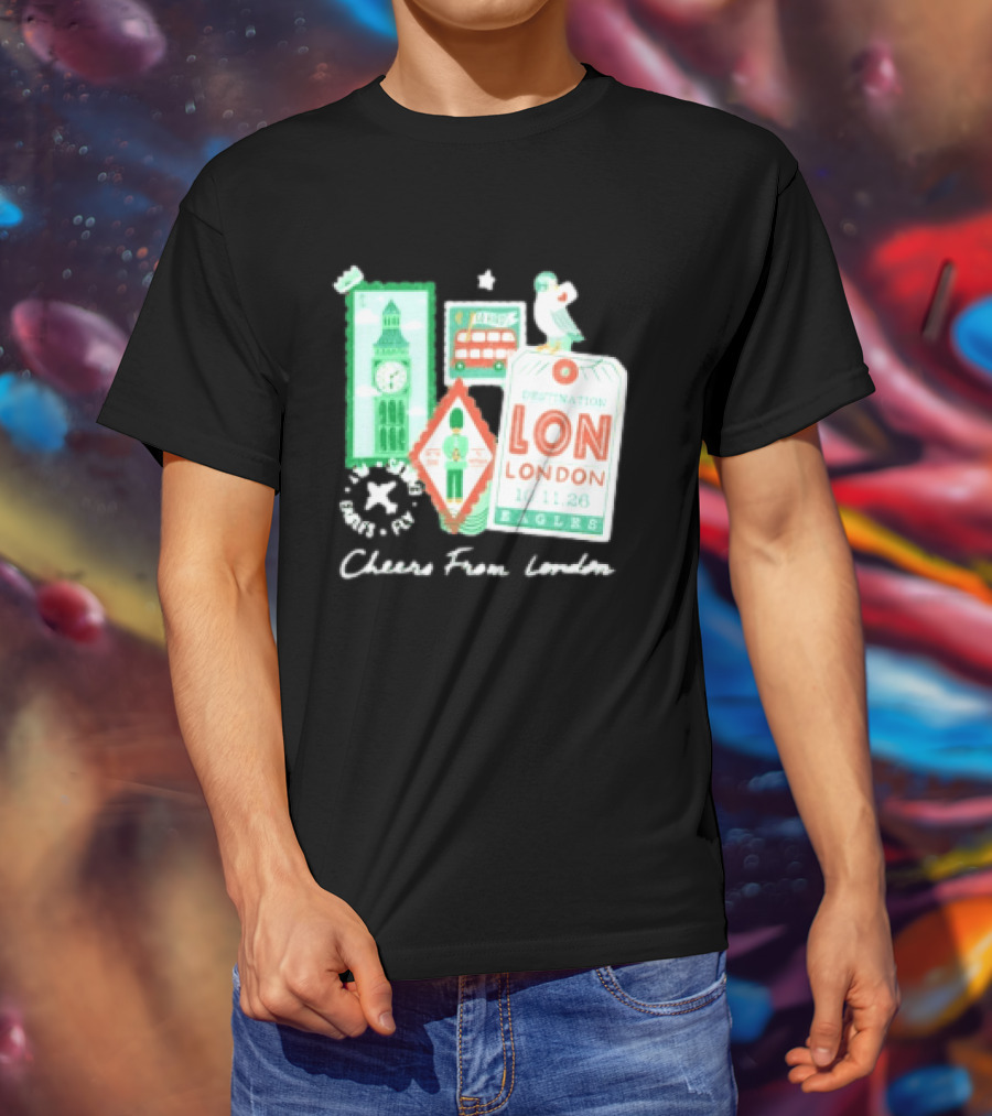 Philadelphia Eagles Destination London 101126 Cheers London T-Shirt
