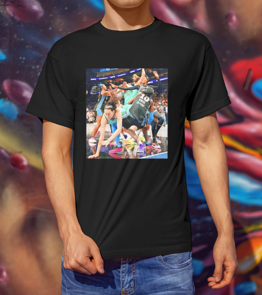 WNBA Action Howard 10 Brooklyn 35 AT&T Basketball Game T-Shirt