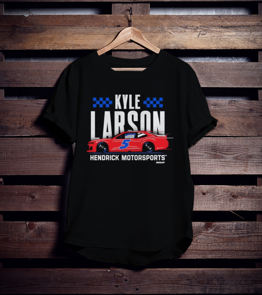 Kyle Larson Hendrick Motorsports Red Car 5 Racing Team Collection T-Shirt