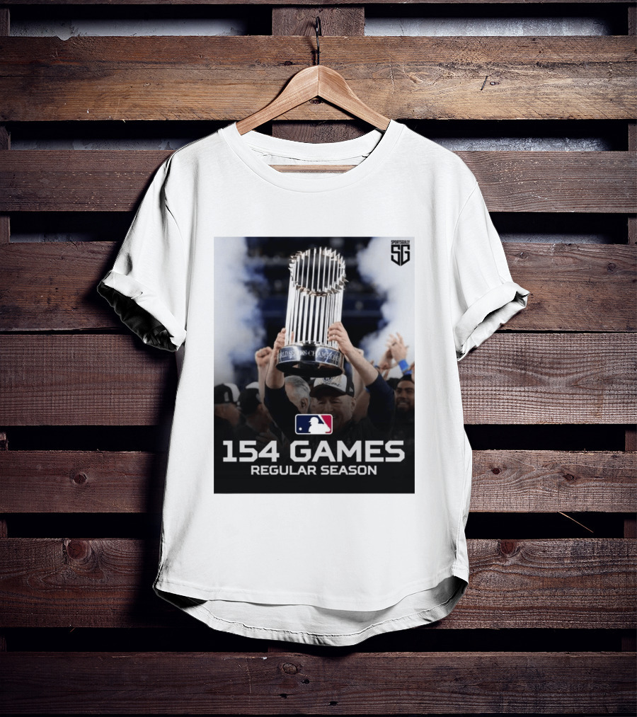 MLB 154 Games Regular Season World Series Champions Trophy T-Shirt