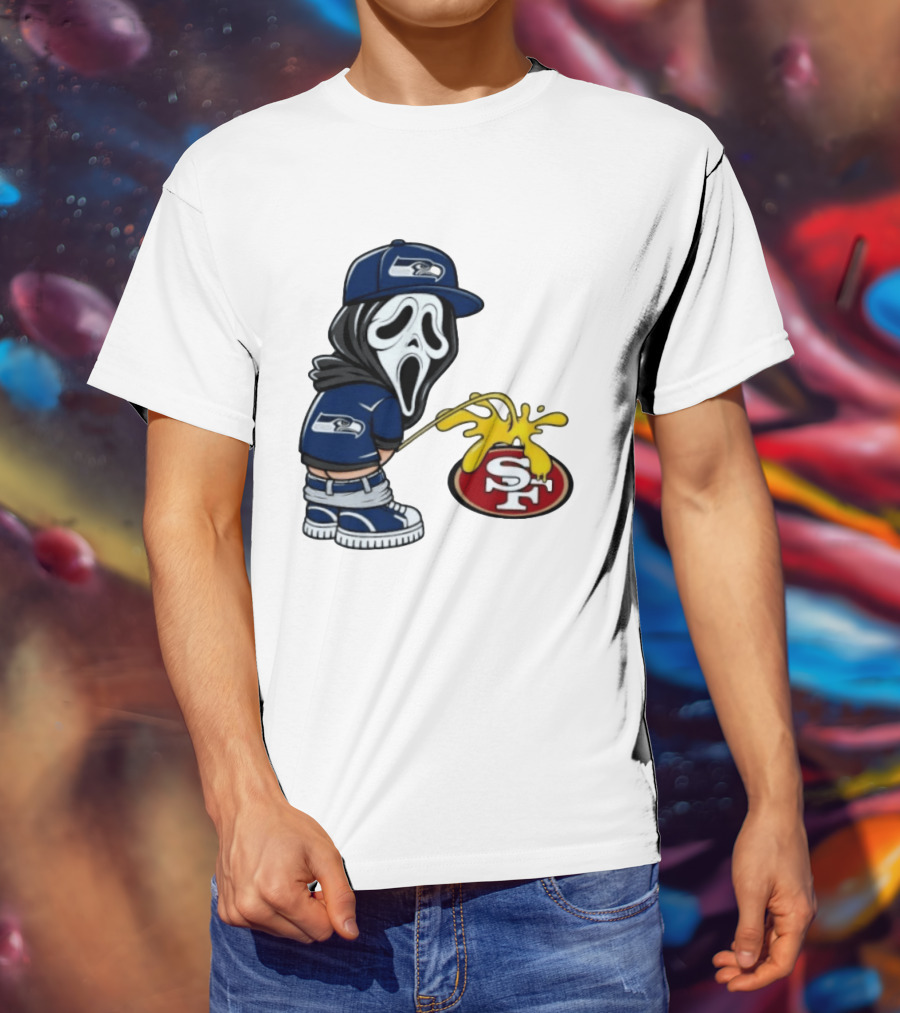 Seattle Seahawks Ghostface Fan Rivalry With San Francisco 49ers T-Shirt