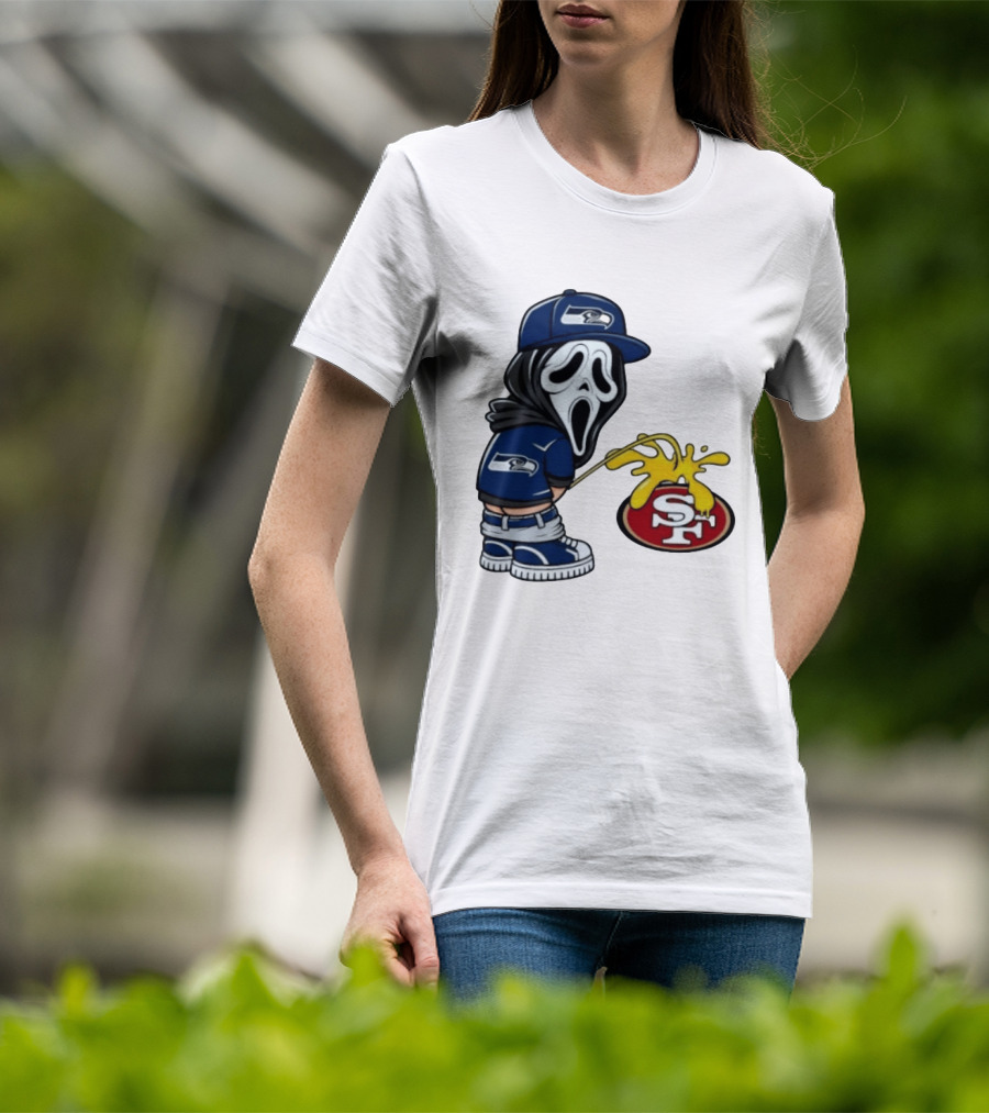 Seattle Seahawks Ghostface Fan Rivalry With San Francisco 49ers T-Shirt