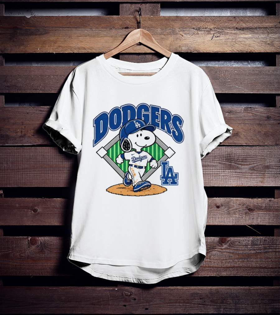 Snoopy Baseball Los Angeles Dodgers MLB Take October T-Shirt