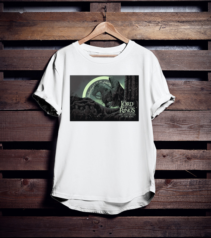 The Lord Of The Rings The Fellowship Of The Ring Nazgûl And Hobbits Scene T-Shirt