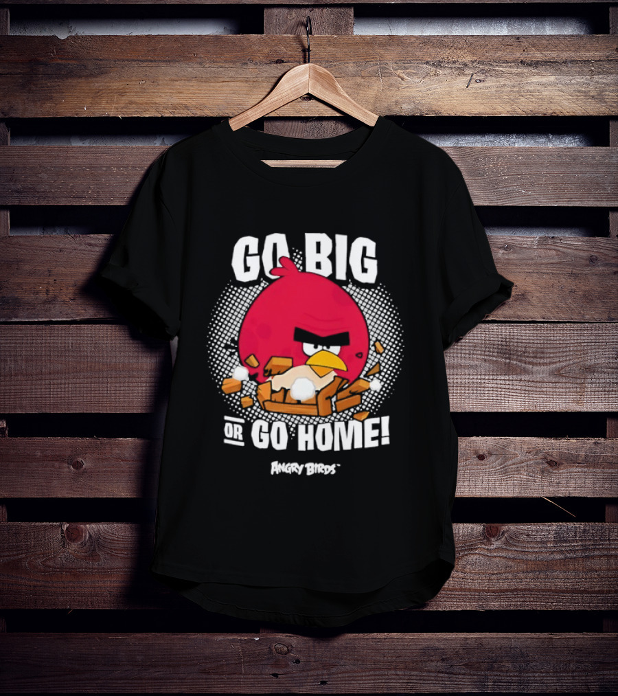Angry Birds Go Big Or Go Home Red Bird Gaming T-Shirt