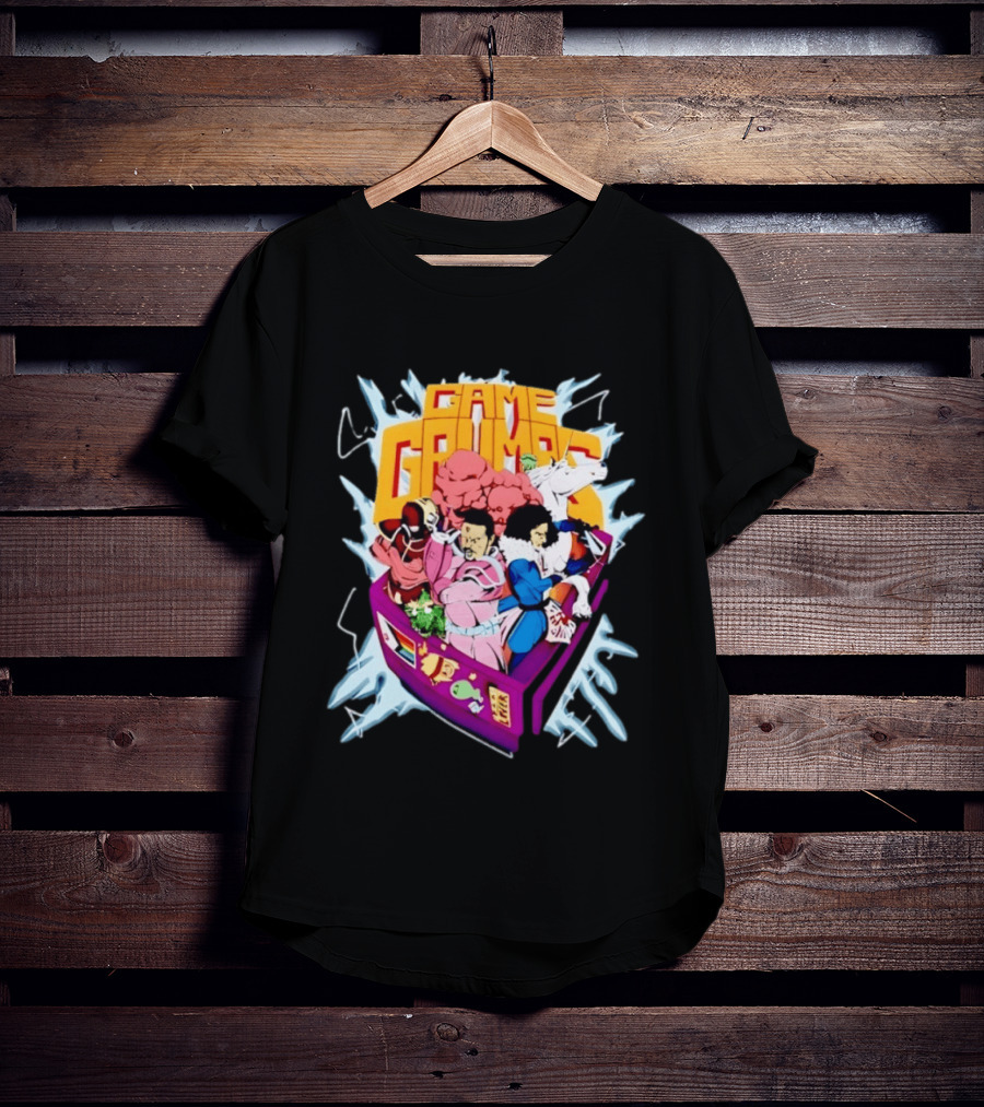 Game Grumps YouTube Gaming Retro Arcade Characters Explosion T-Shirt