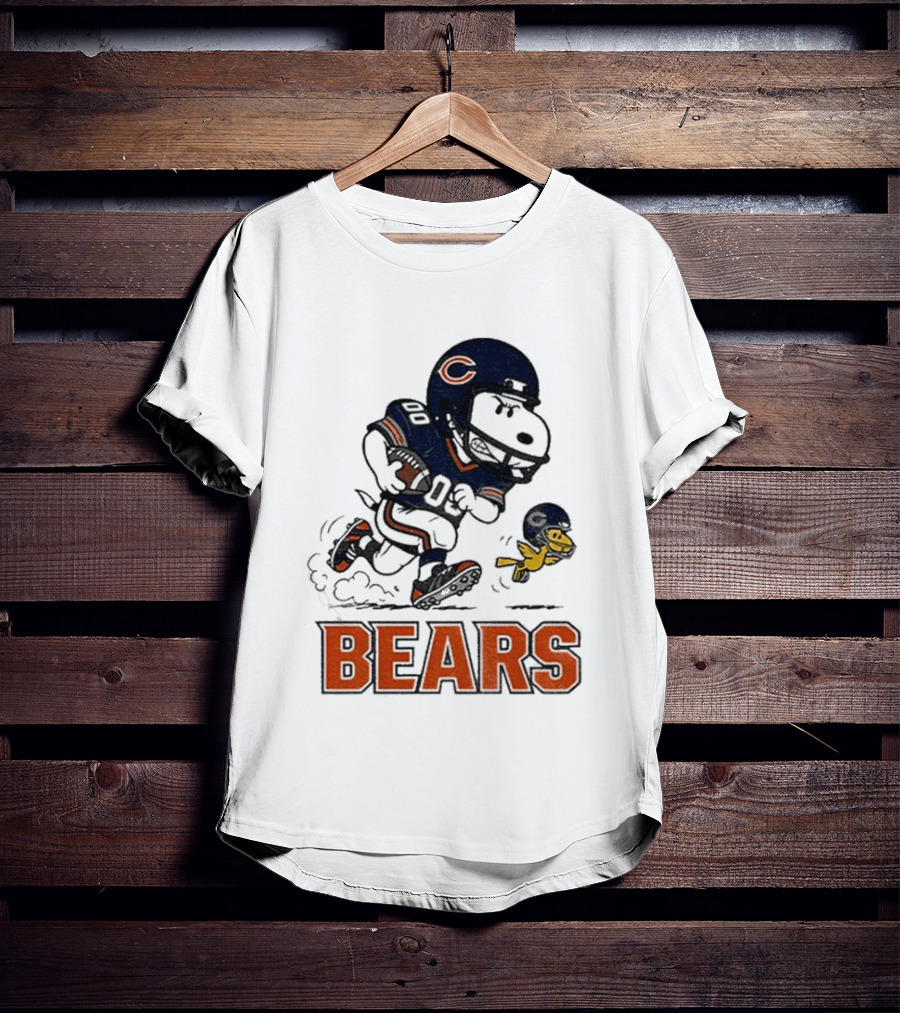 Chicago Bears Snoopy And Woodstock Football Team Fan T-Shirt