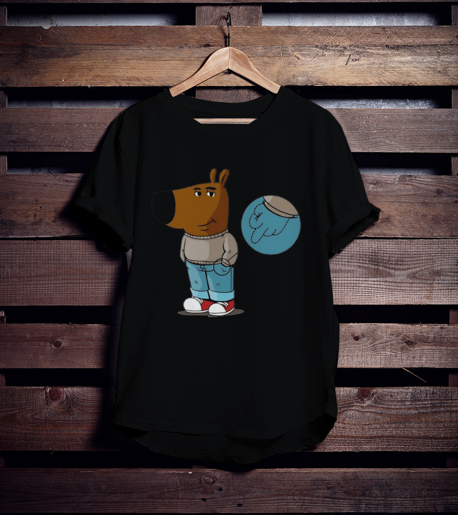 Chill Guy Middle Finger Bear Sweater Jeans Casual T-Shirt