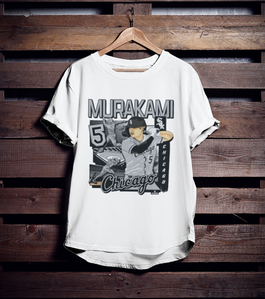 Murakami 5 Chicago White Sox Baseball Collage T-Shirt