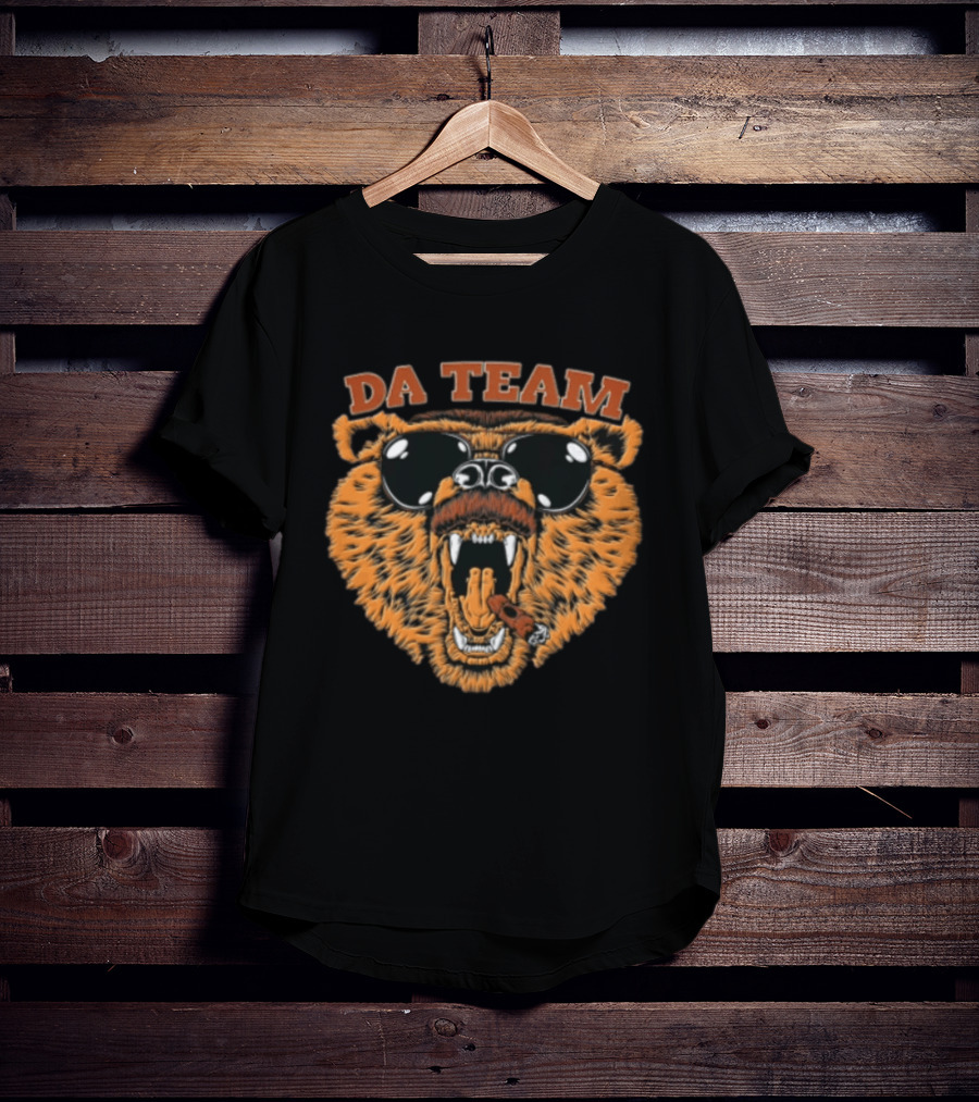 DA Team Bear Sunglasses Mustache Cigar T-Shirt