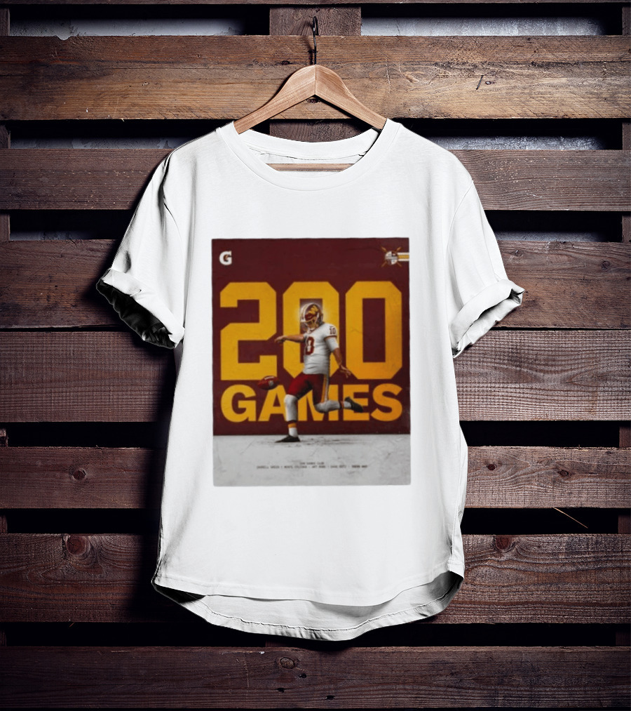 200 Games Tress Way 200 Games Club Washington Commanders T-Shirt