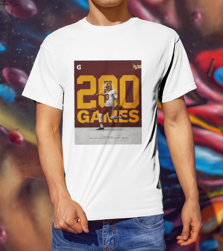 200 Games Tress Way 200 Games Club Washington Commanders T-Shirt