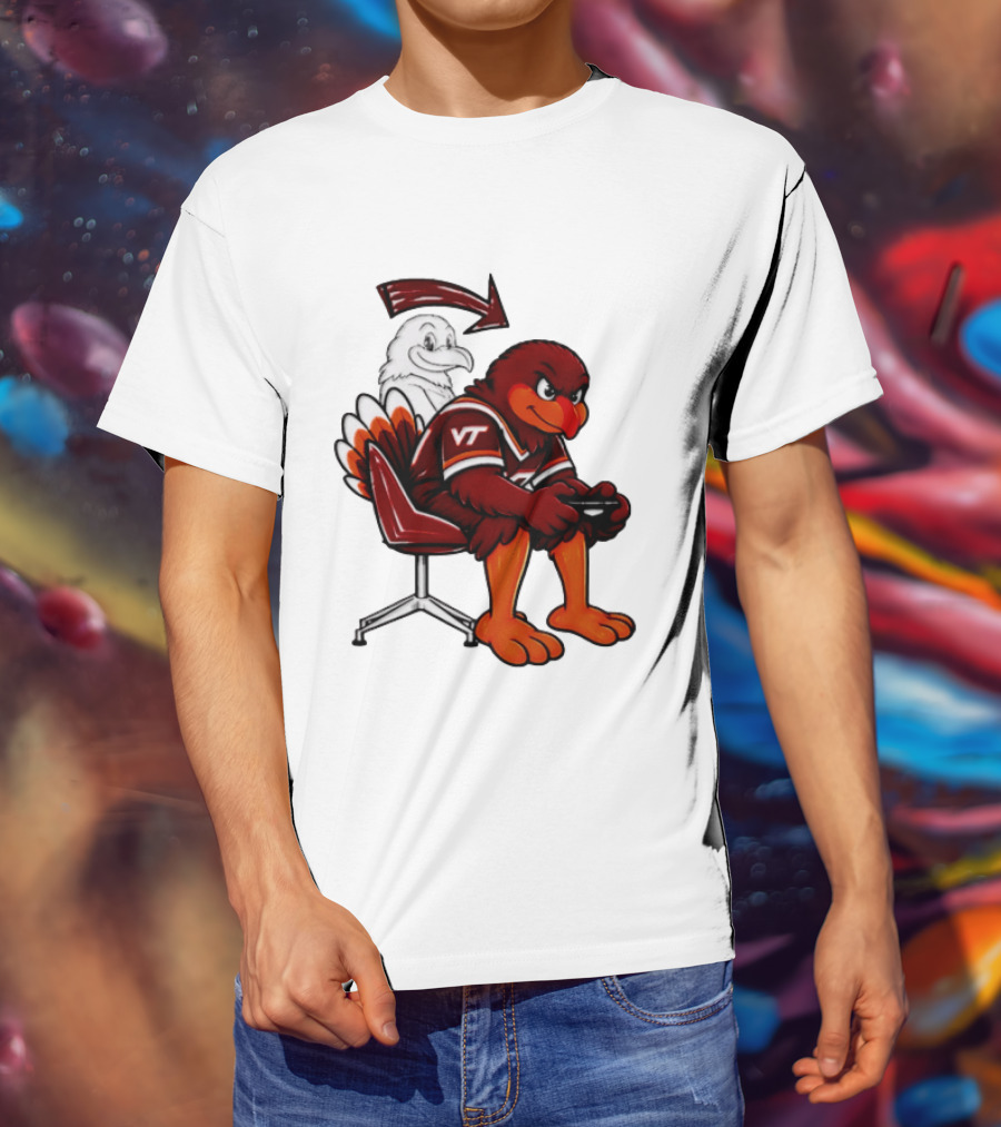 Virginia Tech Hokies Turkey Playing Video Game NCAAF Team Spirit T-Shirt
