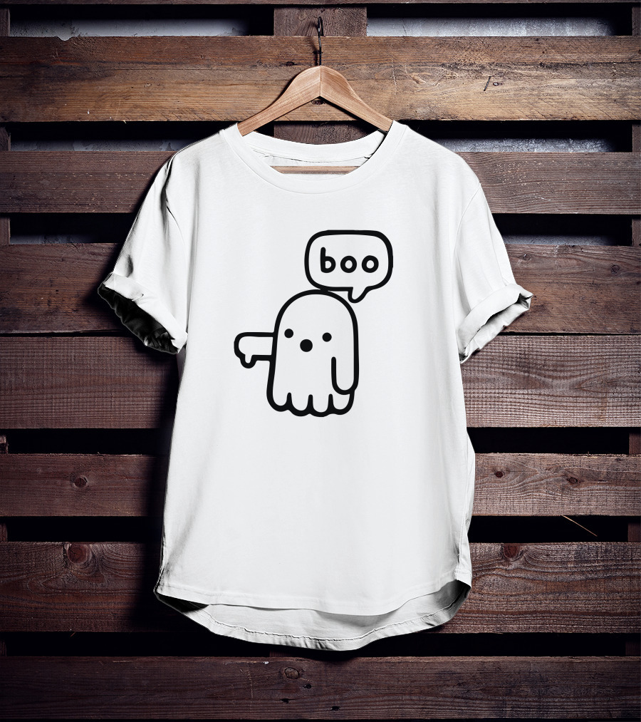 Boo Ghost Thumbs Down Disapproval T-Shirt