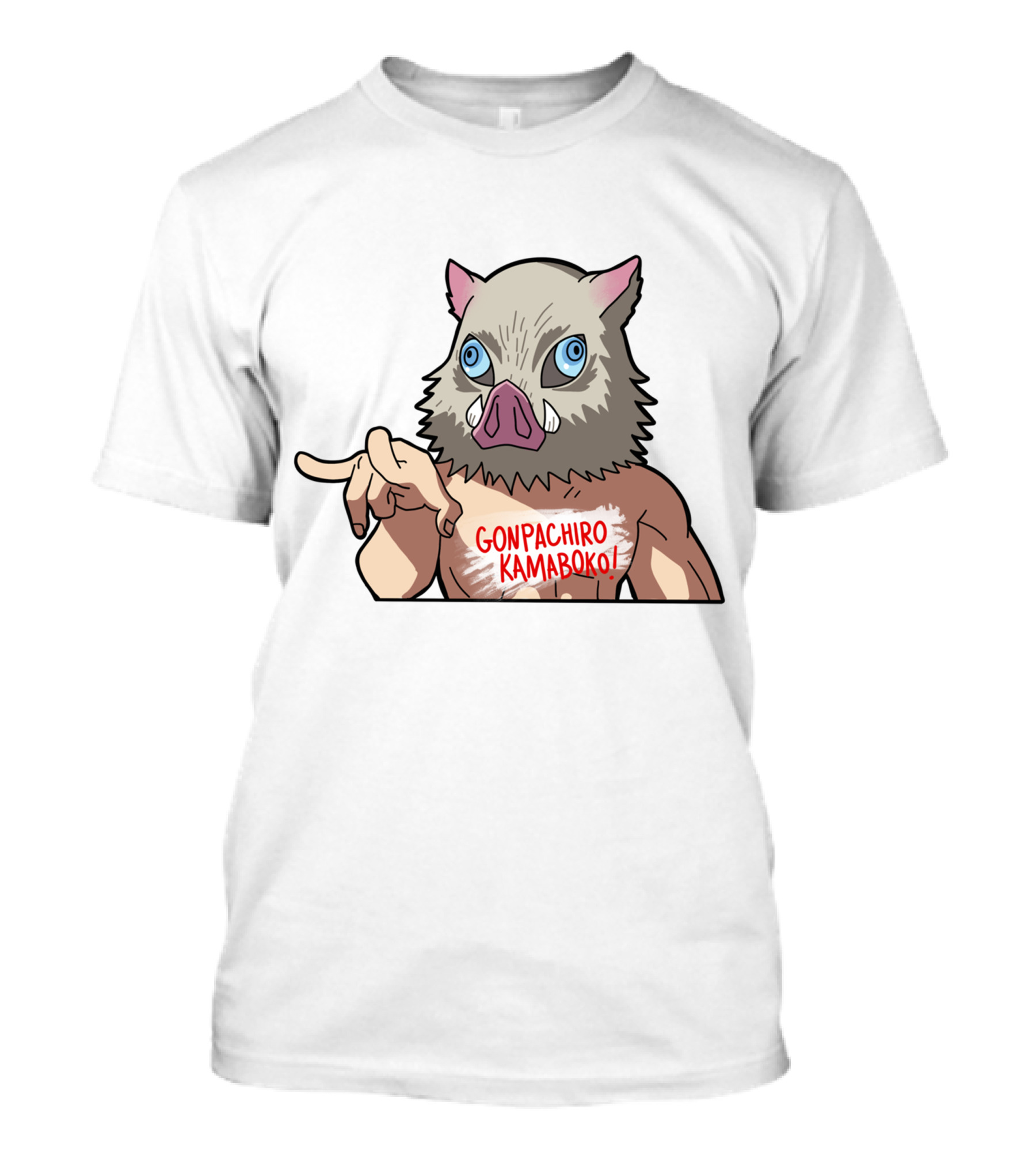 Kimetsu No Yaiba Demon Slayer Inosuke Gonpachiro Kamaboko T-Shirt