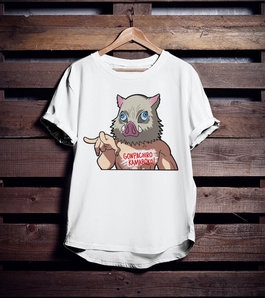 Kimetsu No Yaiba Demon Slayer Inosuke Gonpachiro Kamaboko T-Shirt
