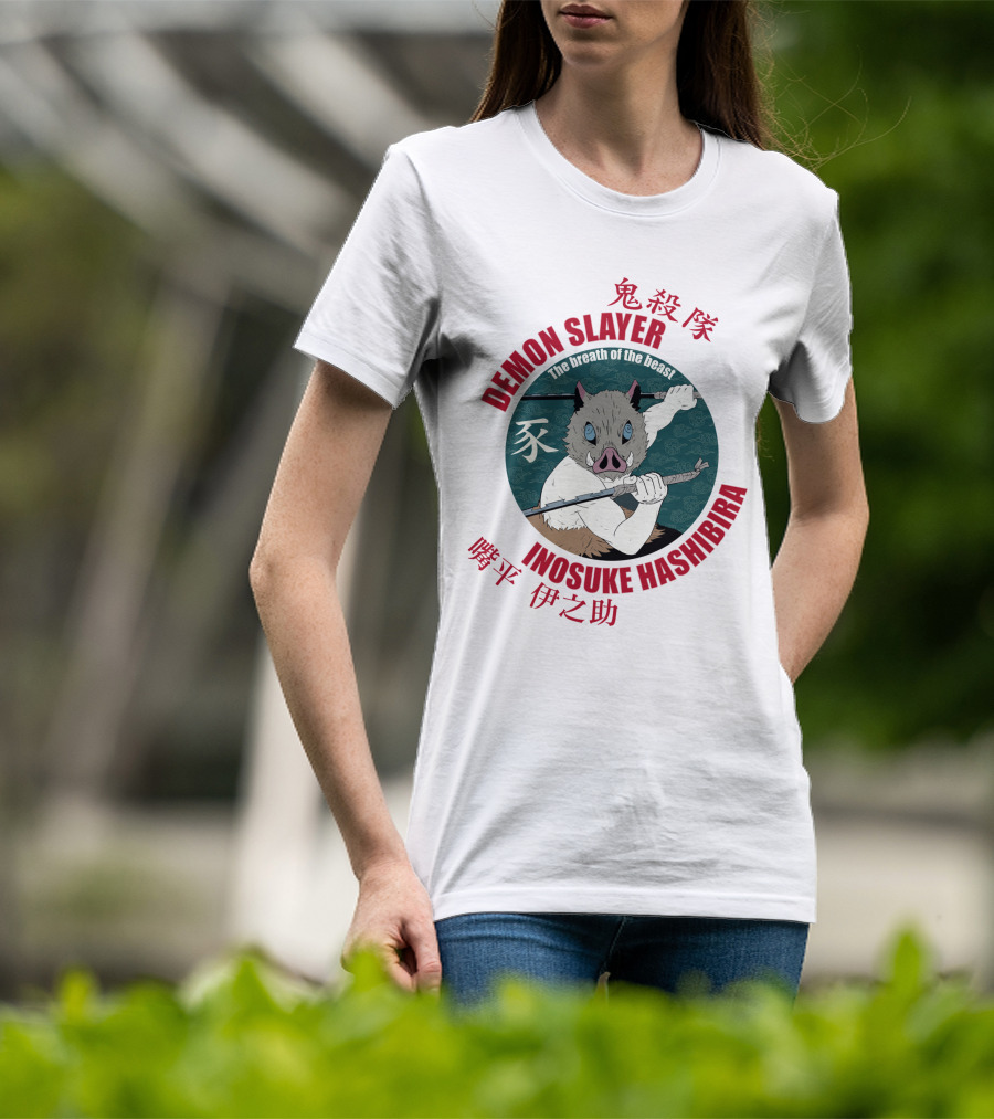 Demon Slayer Inosuke Hashibira The Breath Of The Beast Chibi Kimetsu No Yaiba T-Shirt