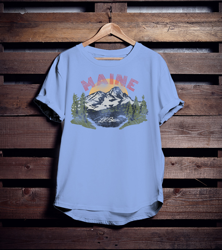 MAINE LL BEAN Mountain Landscape T-Shirt