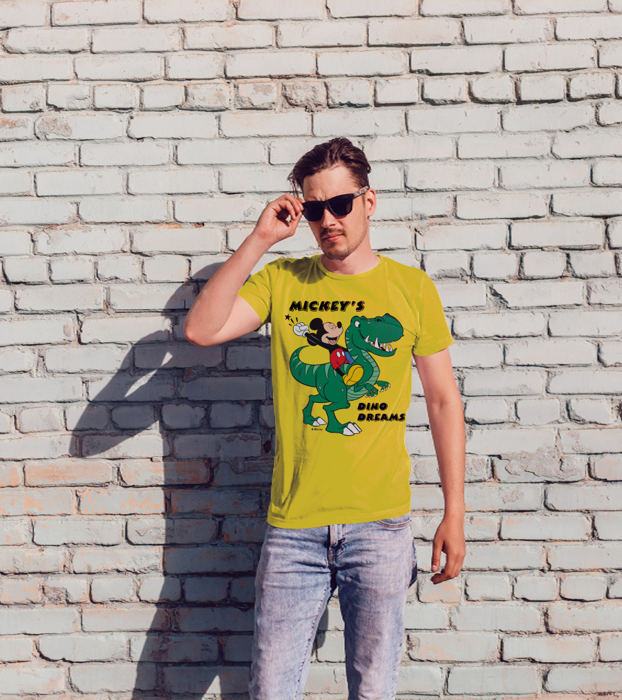 Mickey's Dino Dreams Adventure With Dinosaur Disney T-Shirt