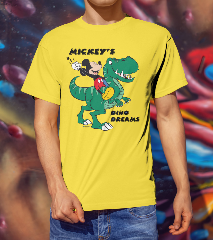 Mickey's Dino Dreams Adventure With Dinosaur Disney T-Shirt