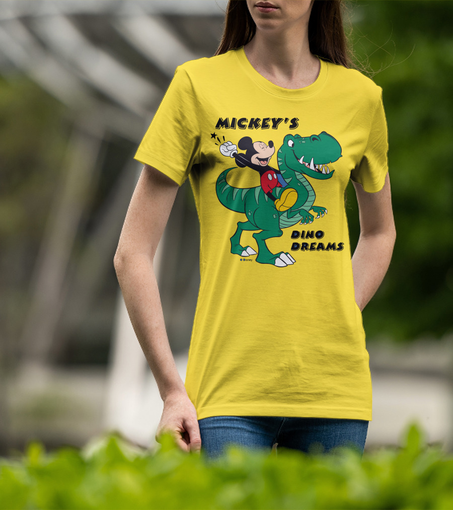 Mickey's Dino Dreams Adventure With Dinosaur Disney T-Shirt