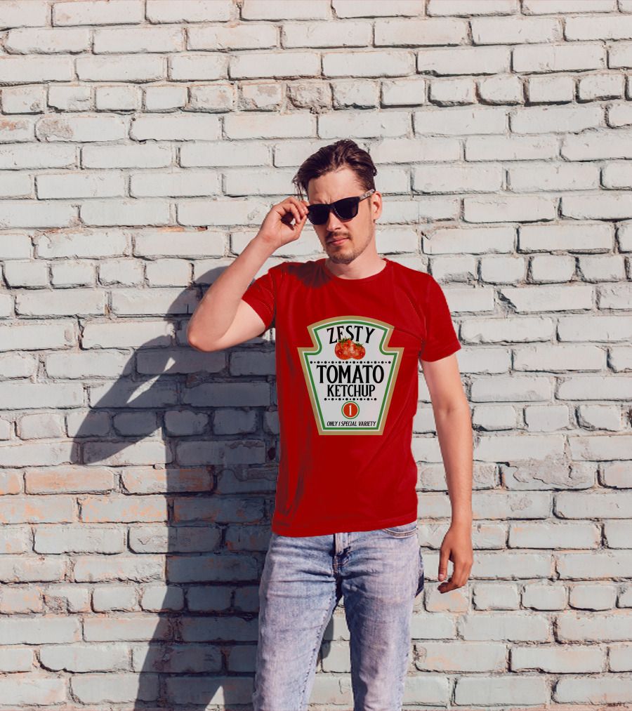 Zesty Tomato Ketchup Only 1 Special Variety Funny Halloween Costumes Group Set T-Shirt