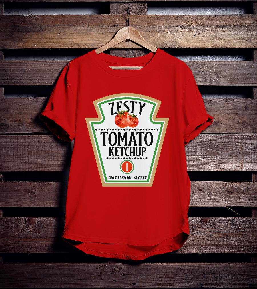 Zesty Tomato Ketchup Only 1 Special Variety Funny Halloween Costumes Group Set T-Shirt