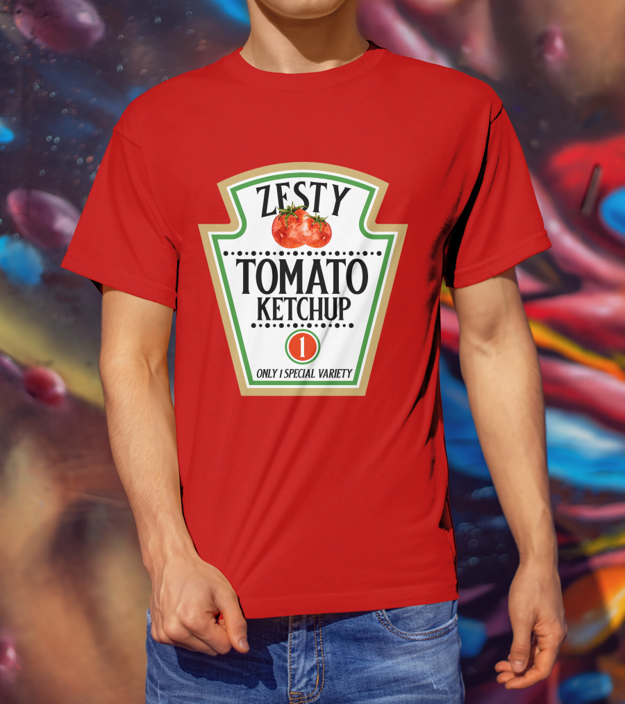 Zesty Tomato Ketchup Only 1 Special Variety Funny Halloween Costumes Group Set T-Shirt