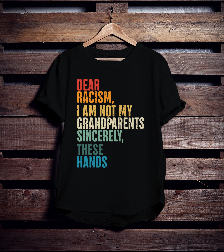 Omegan The Stallion Dear Racism I Am Not My Grandparents Sincerely These Hands T-Shirt