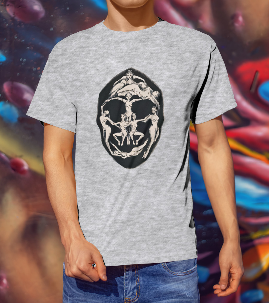 Girl Plastic Art Store Merch Dali Recreation Men's Heavyweight Surrealist Face T-Shirt