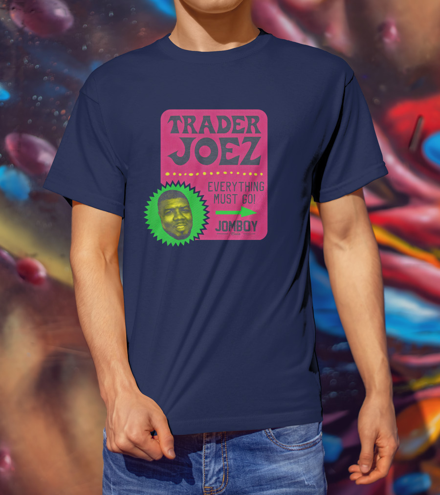 Jomboy Media Shop Trader Joez Everything Must Go Joez McFly Dominican Republic Flag T-Shirt