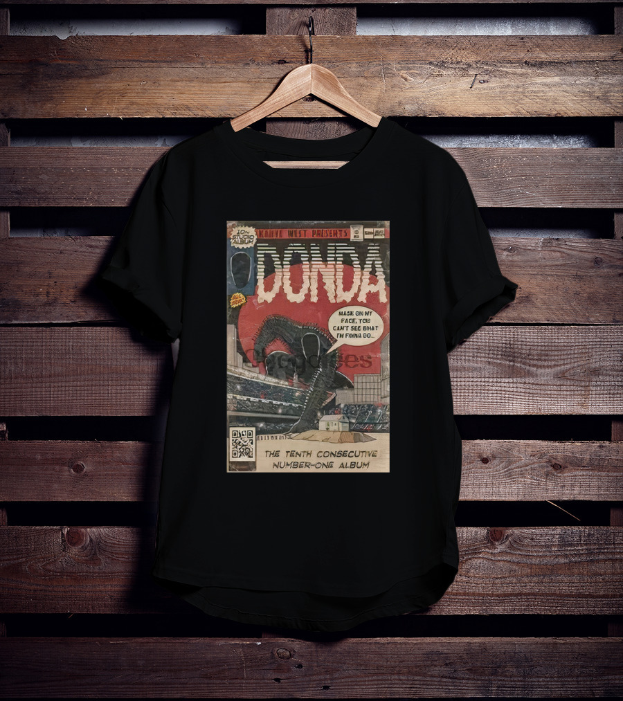 Kanye West Presents Donda Comic Book Tenth Consecutive Number-One Album Mask On My Face T-Shirt