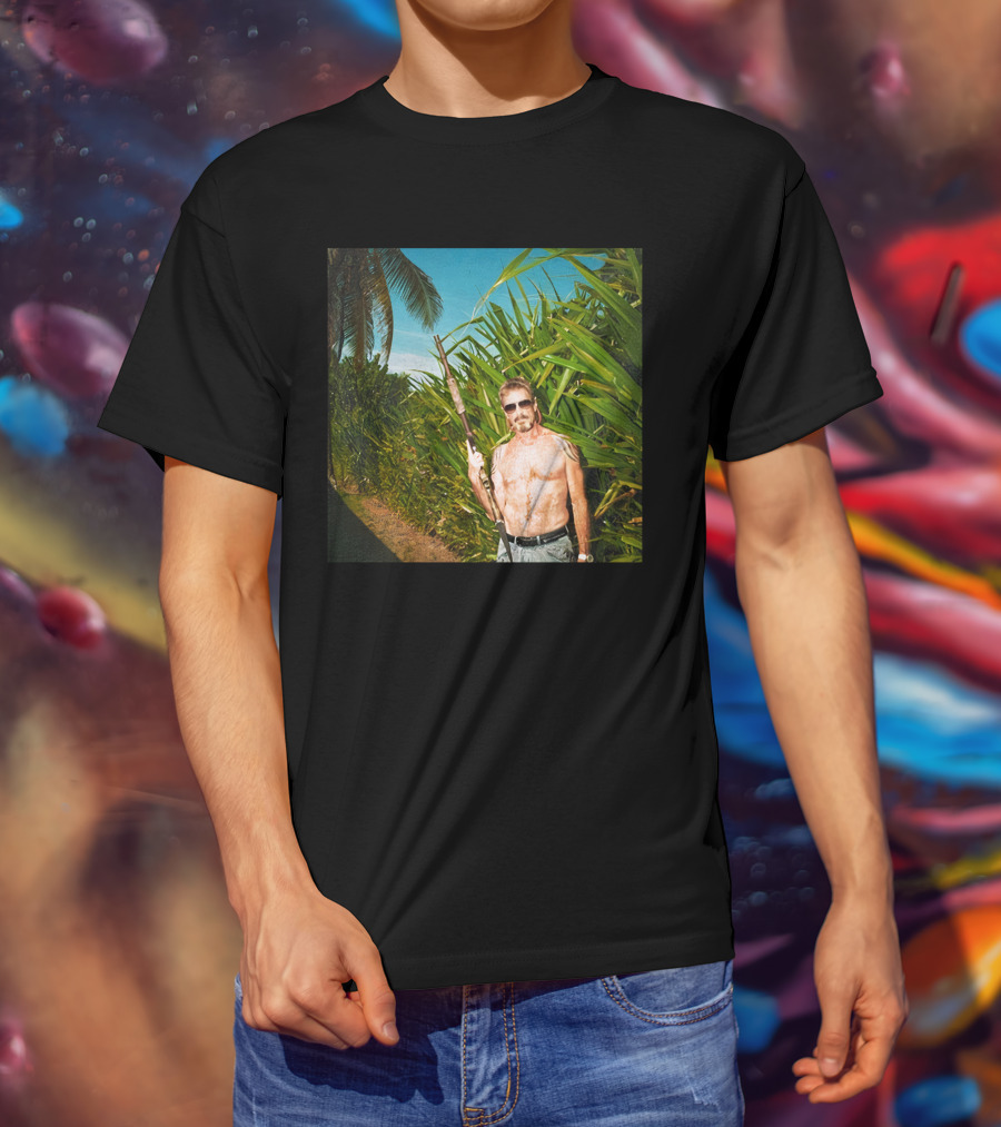 We Are Change Store Great Mac Luke Rudkowski Shirtless Jungle Man With Rifle T-Shirt