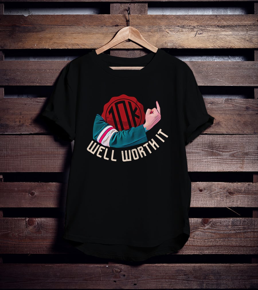 Well Worth It 10K Ryan Hartman Wild Takes Hockey Gesture T-Shirt
