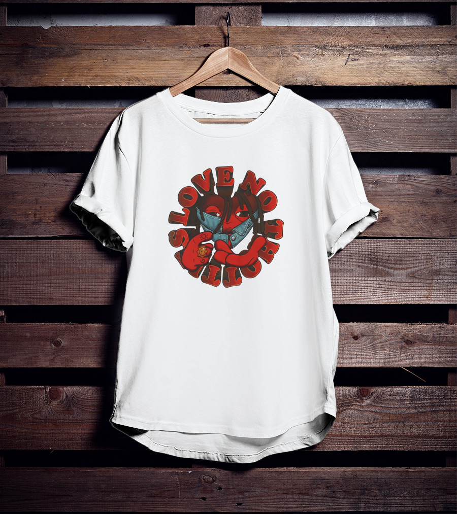 Love No Thottie Heart Glo Gang Worldwide Bold Red Character T-Shirt