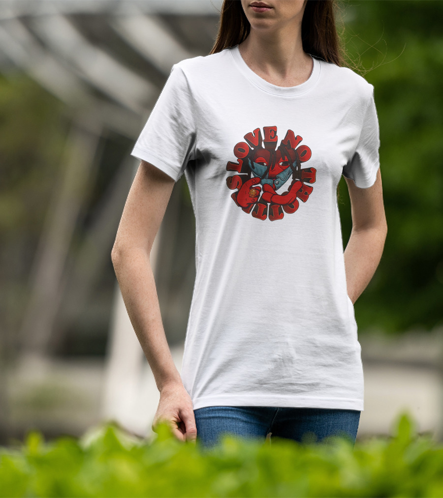 Love No Thottie Heart Glo Gang Worldwide Bold Red Character T-Shirt
