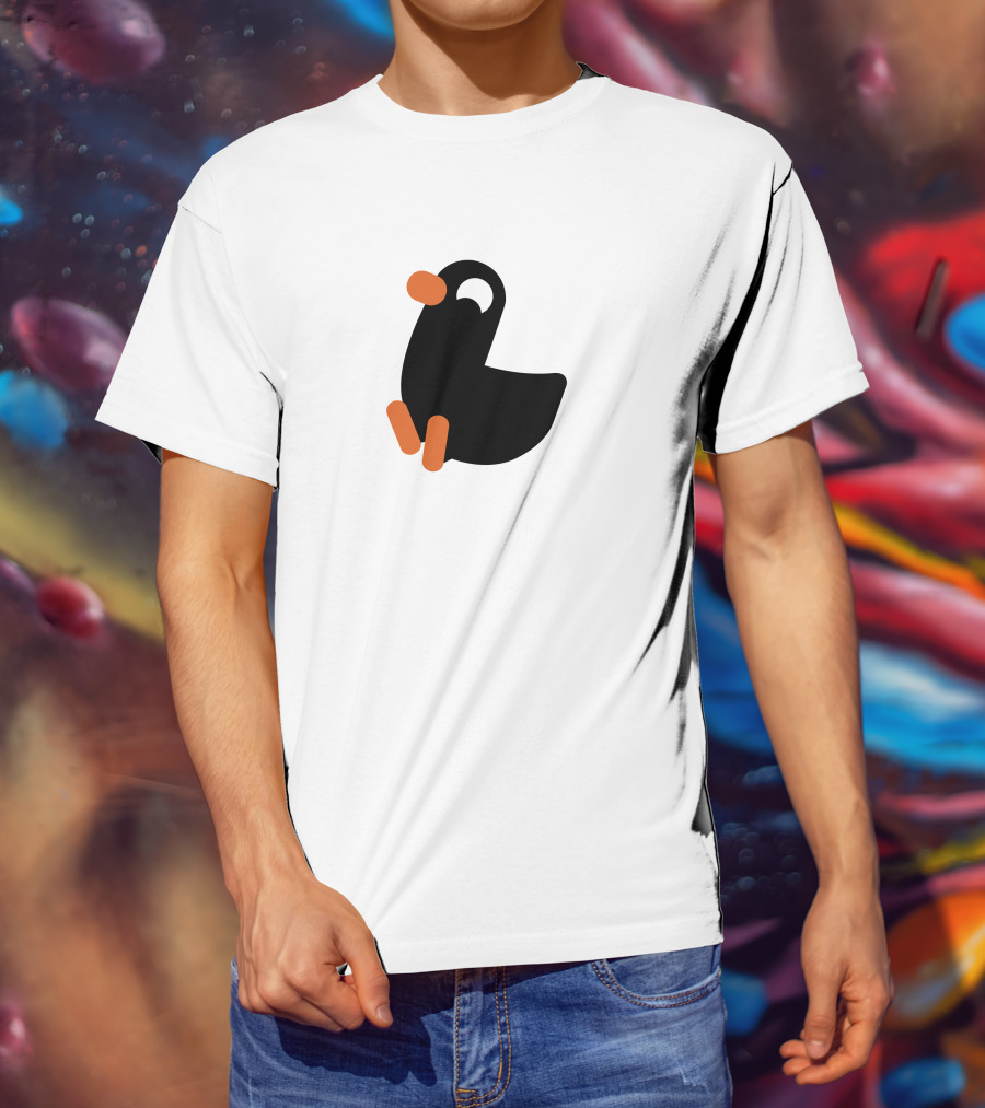 Kurzgesagt Merch Duck Iconic Black And Orange T-Shirt