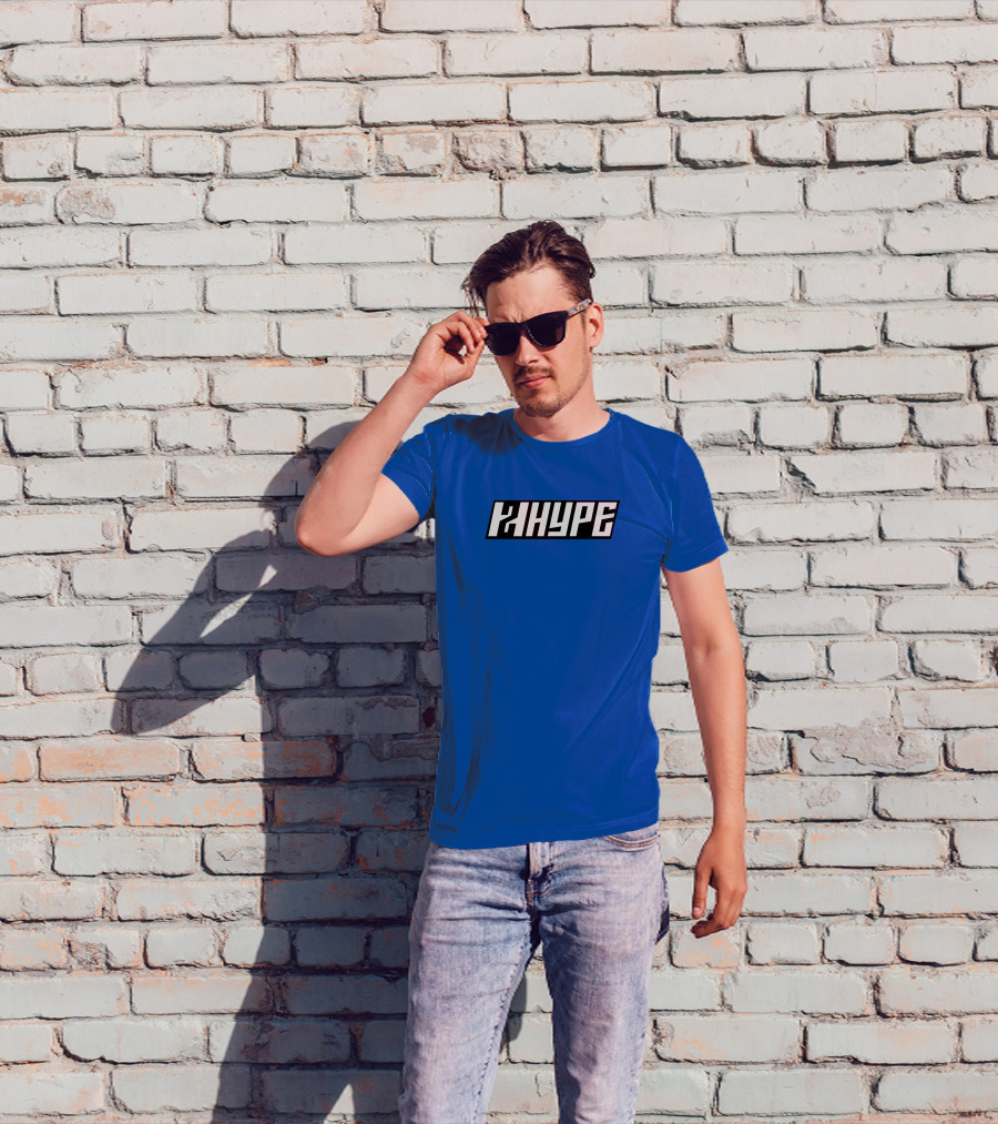 2Hype Logo 2Hype Merch Blue Background T-Shirt