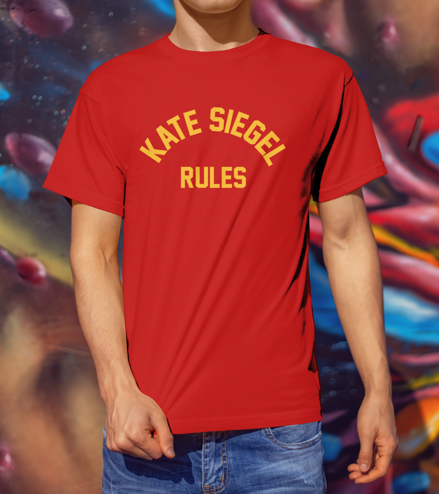 KATE SIEGEL RULES Text T-Shirt
