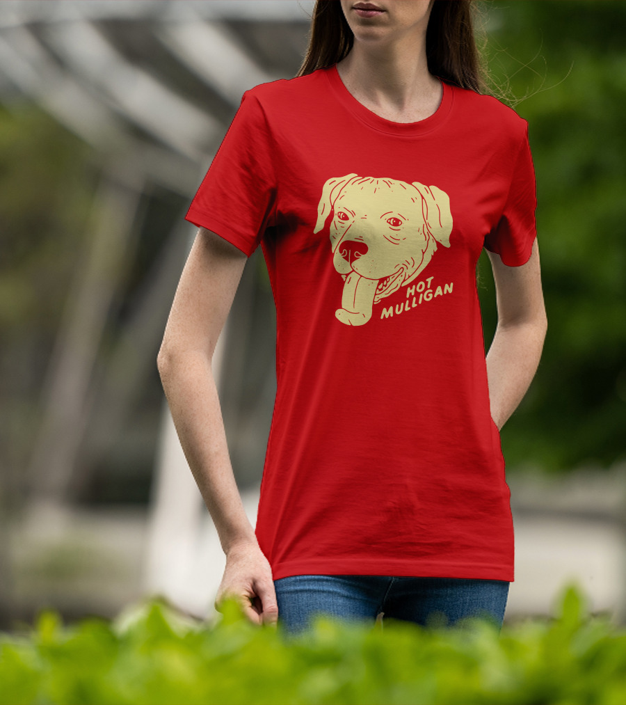 Hot Mulligan Panting Dog Red T-Shirt