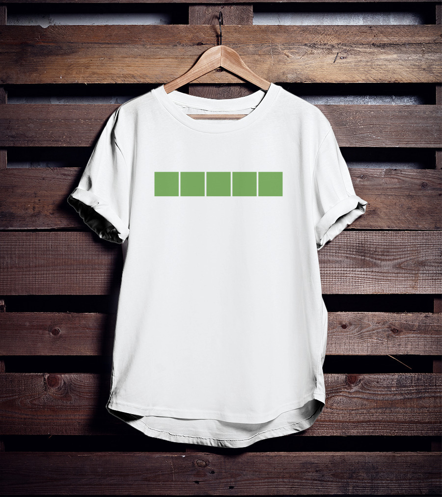 Word Up Green Squares Fanjoy Merch White T-Shirt