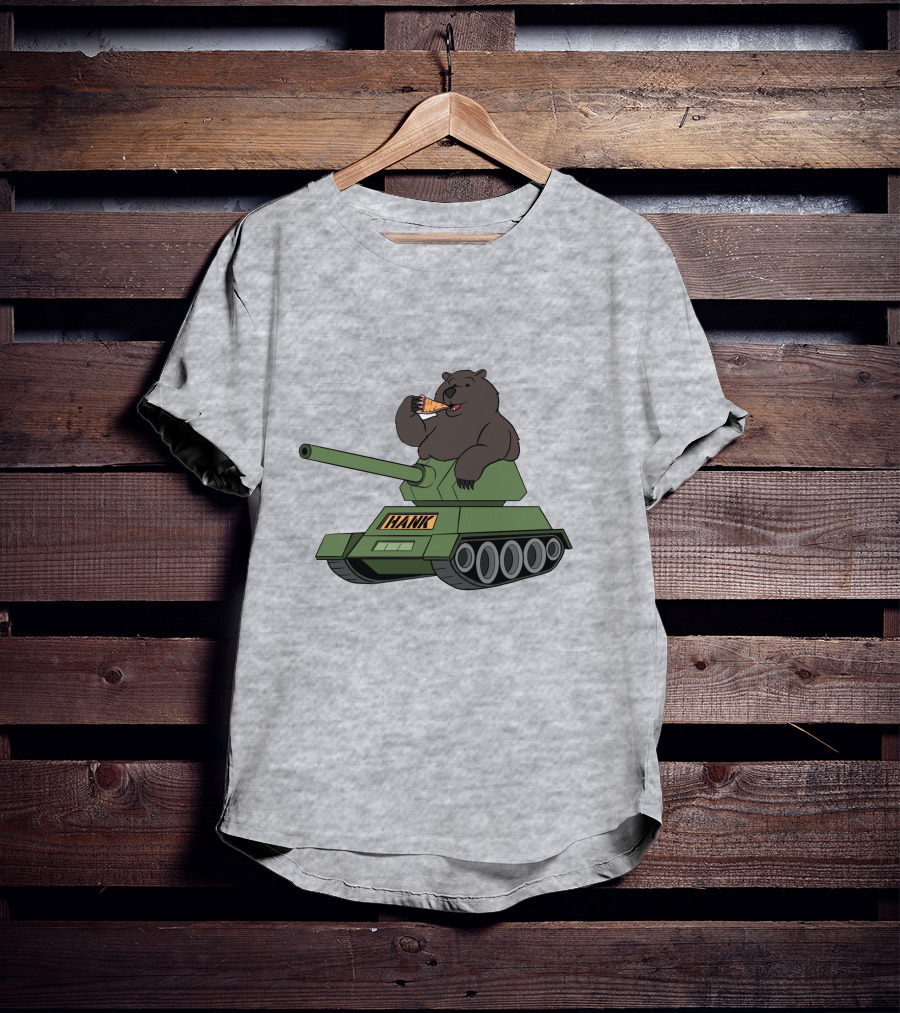 Pardon My Take Hank The Tank Bear Pizza Tank Big Cat T-Shirt