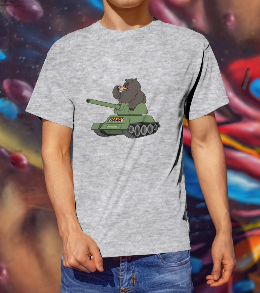 Pardon My Take Hank The Tank Bear Pizza Tank Big Cat T-Shirt