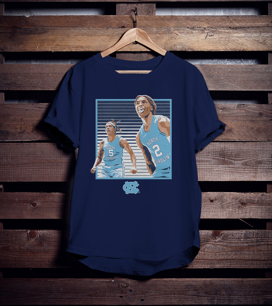 UNC Basketball Armando Bacot Caleb Love North Carolina Tar Heels T-Shirt