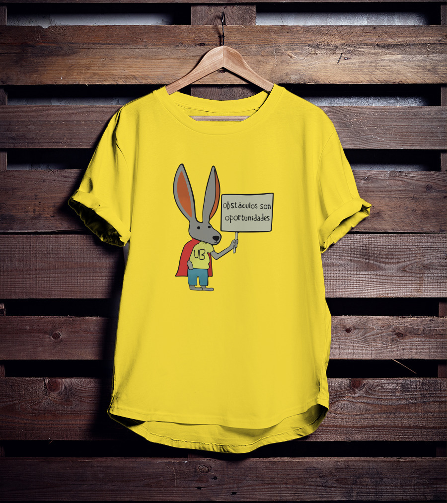 UB Conejo Obstáculos Son Oportunidades Amarillo T-Shirt
