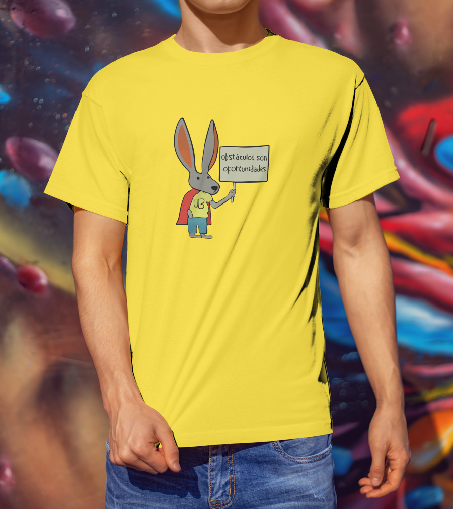 UB Conejo Obstáculos Son Oportunidades Amarillo T-Shirt